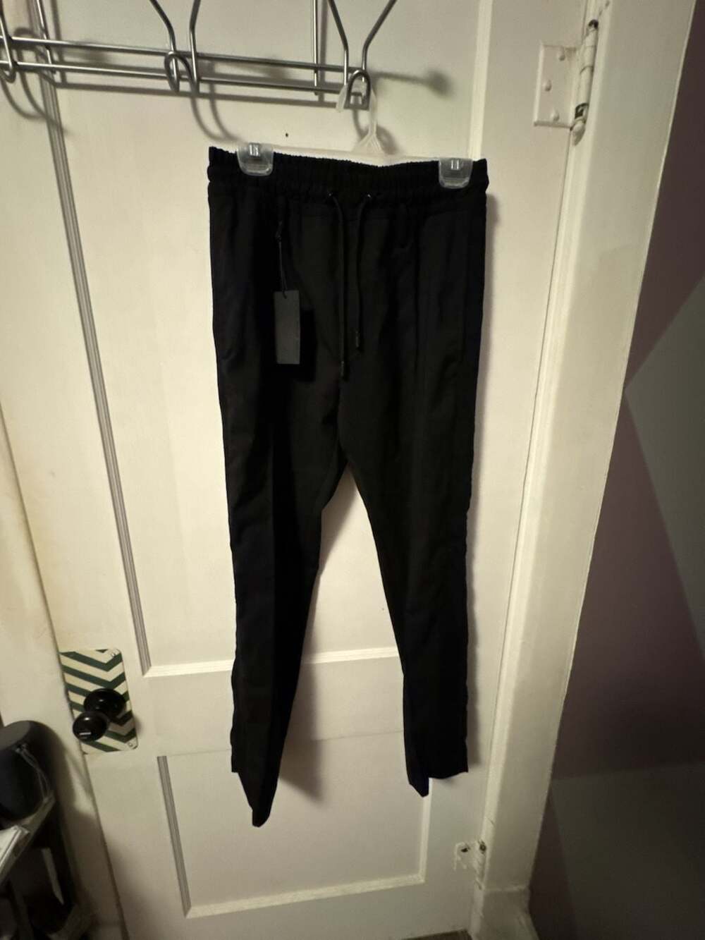 Diesel Black Gold Pram Virgin Wool Ribbed Stripe Trousers